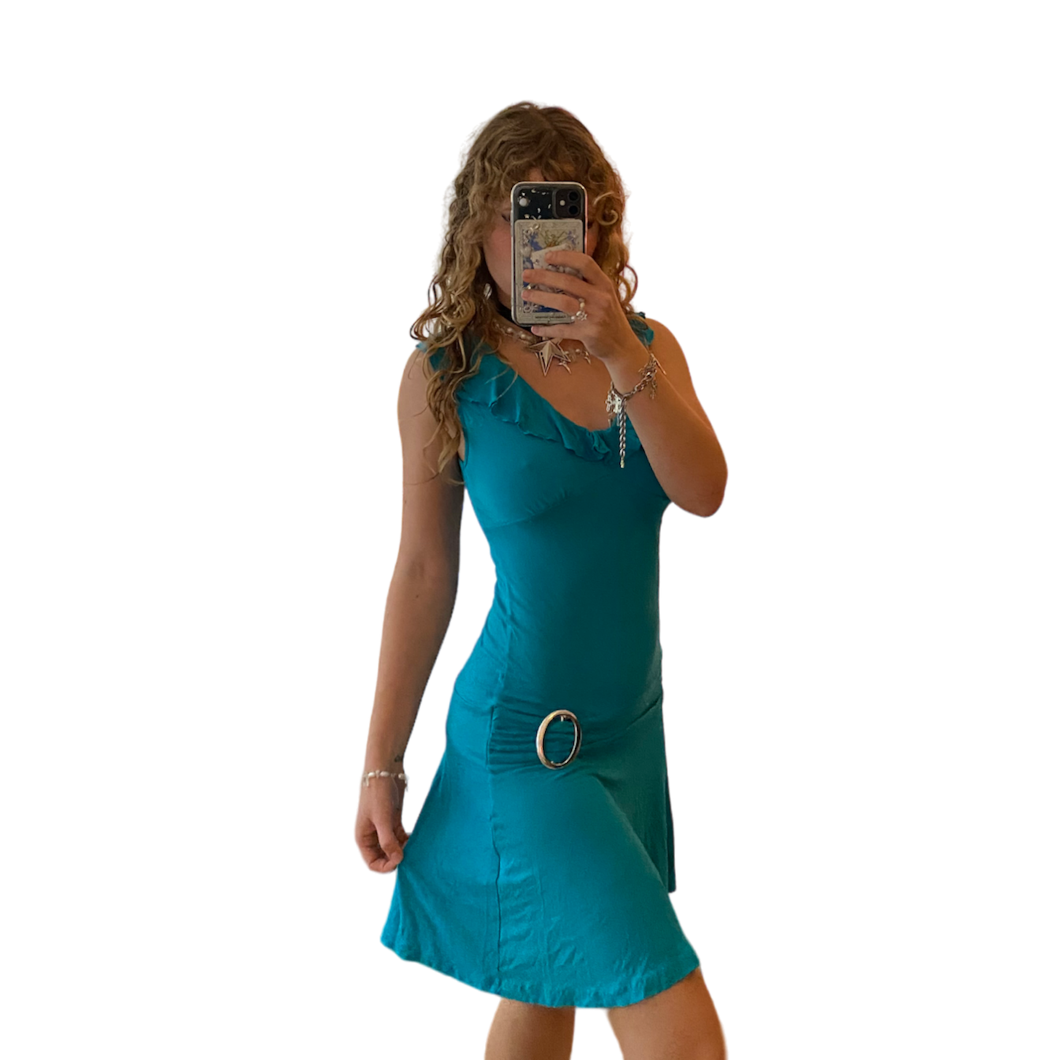 2000's Turquoise Dress with Belt