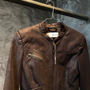 De Corp Brown Leather Jacket