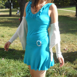 Turquoise 2000's Dress with Belt
