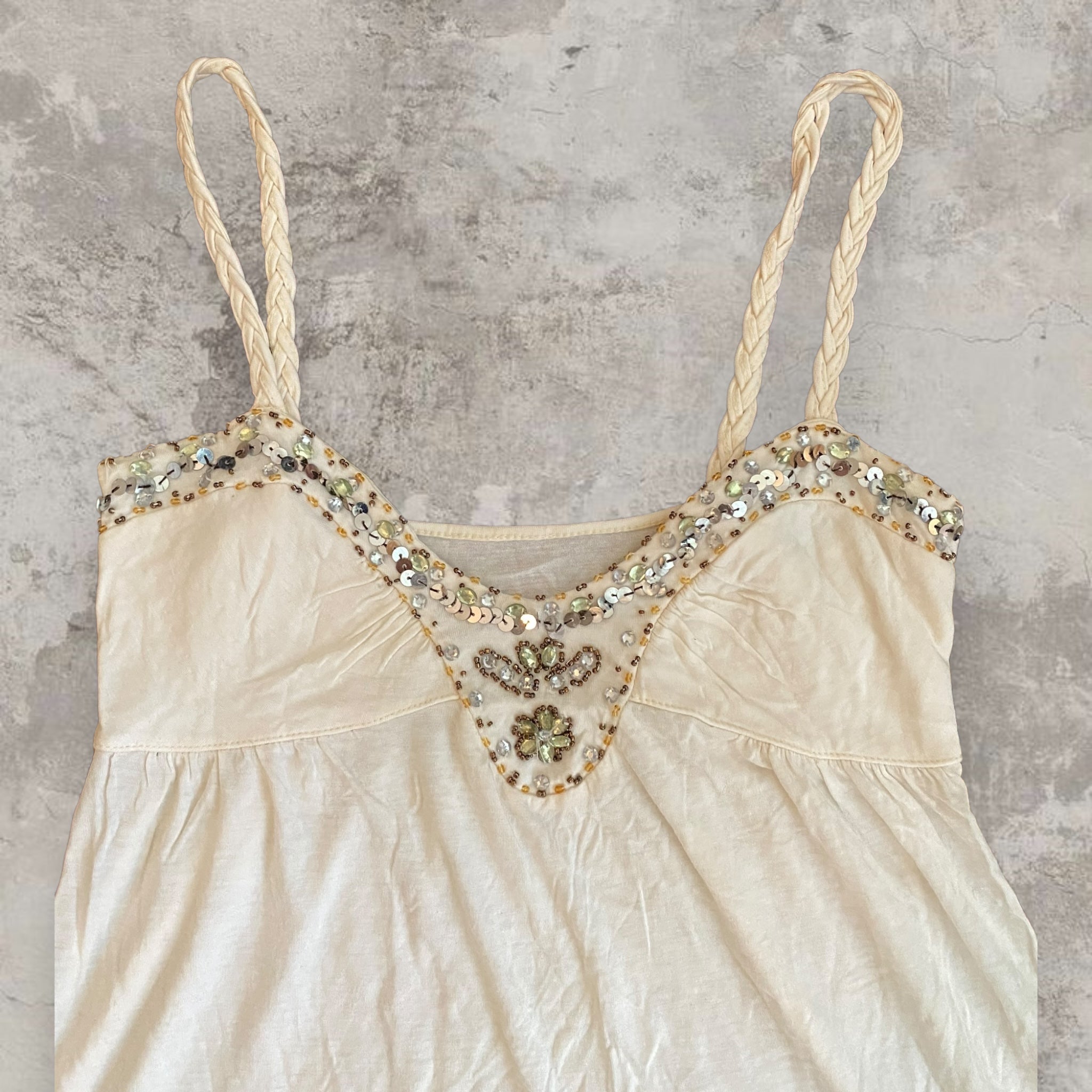 Cute Beaded Summer Cami Top