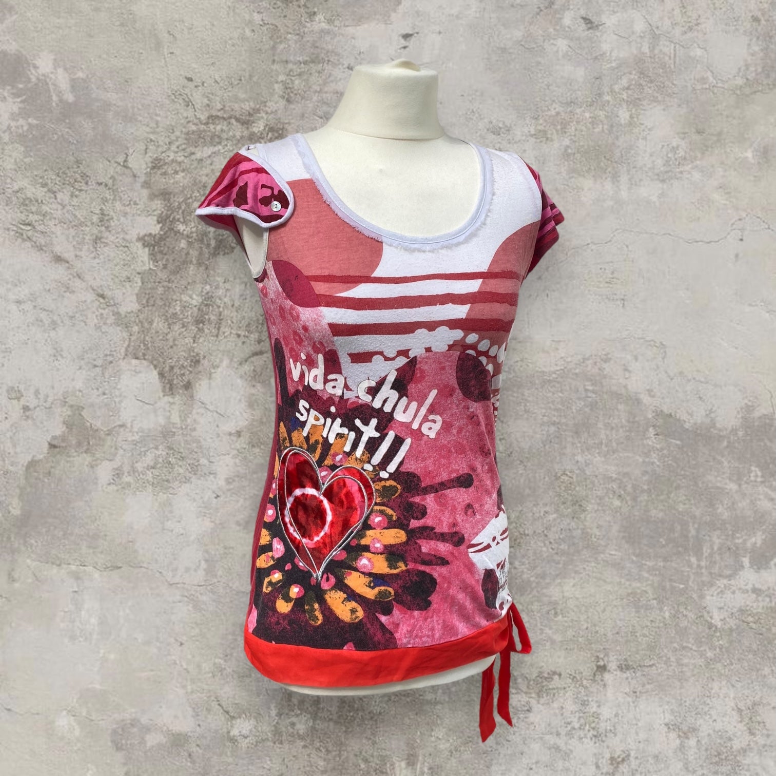 Desigual Pink Detailed Top