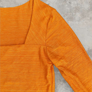 Vibrant Orange Longsleeve Top