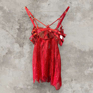 Red Lace Lingerie Top