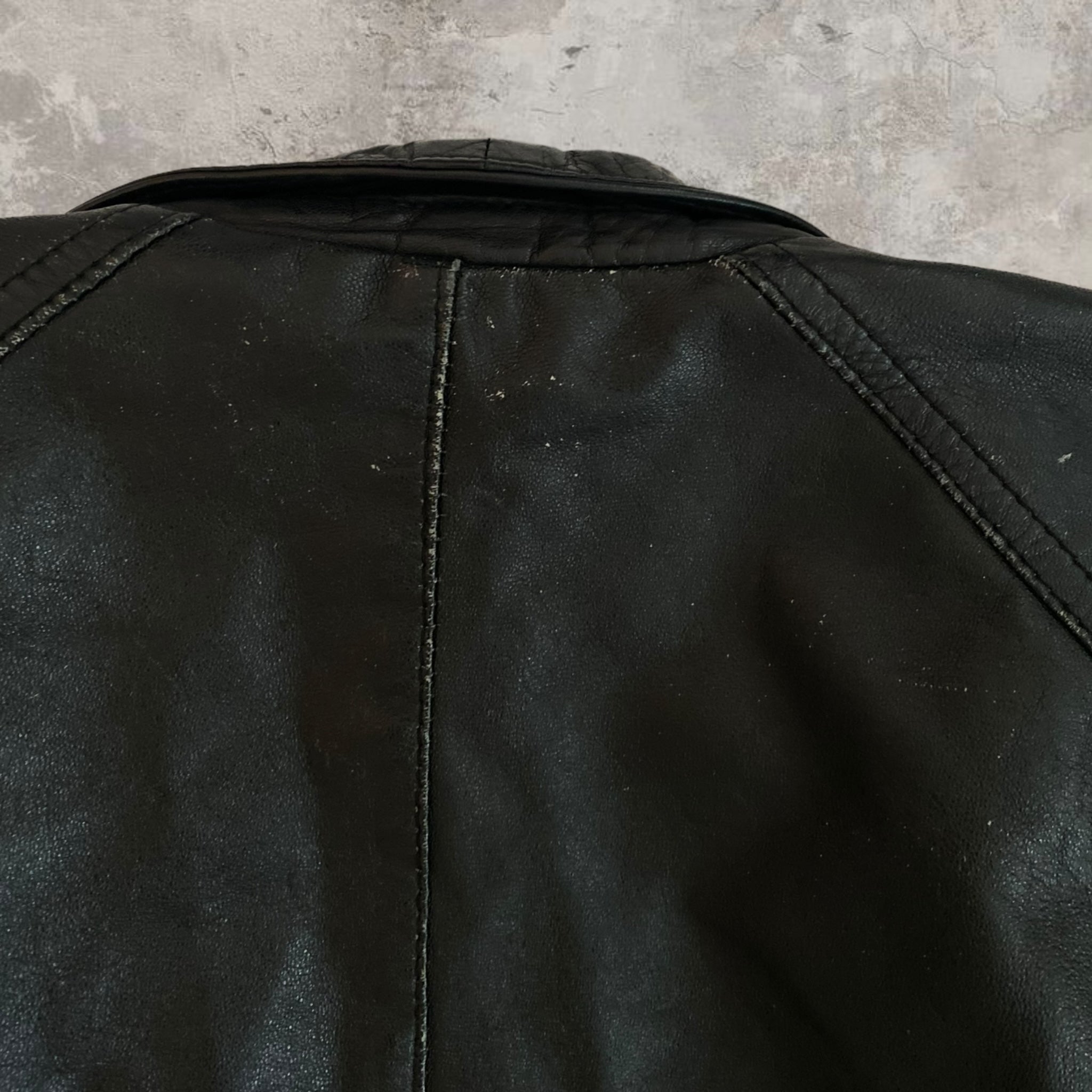 Leather Jacket Bomber Look