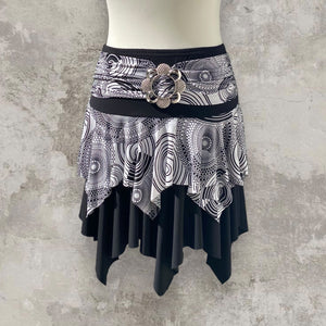 Layered Skirt with Silver Buckle