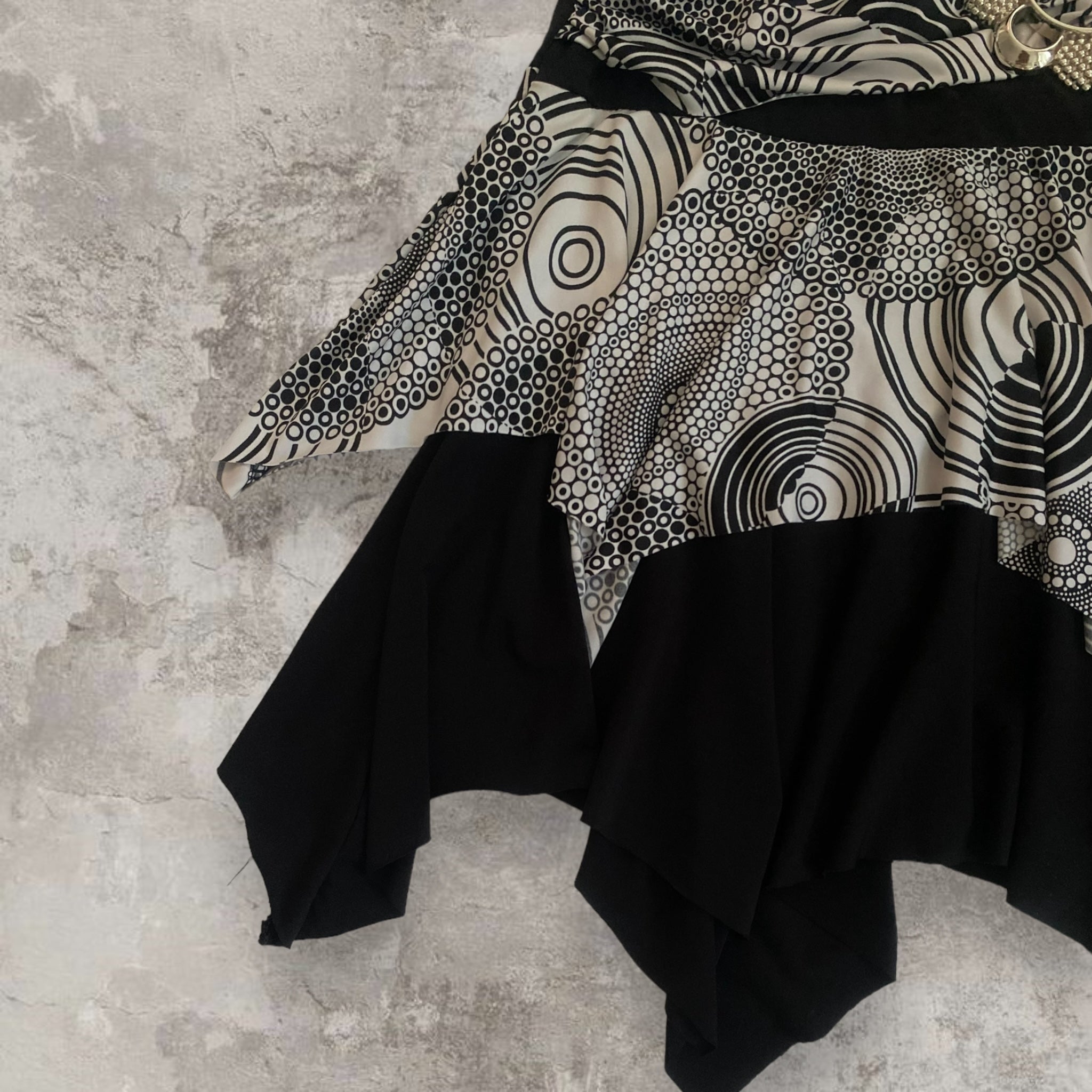 Layered Skirt with Silver Buckle