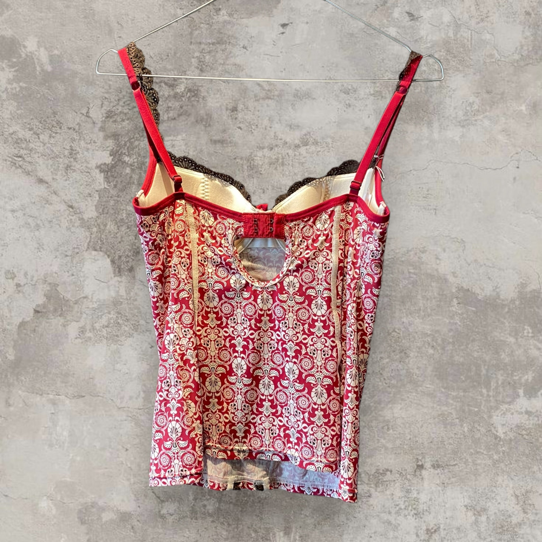 EDC Red Summer Corset Top