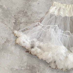 White Voluminous Petticoat Skirt