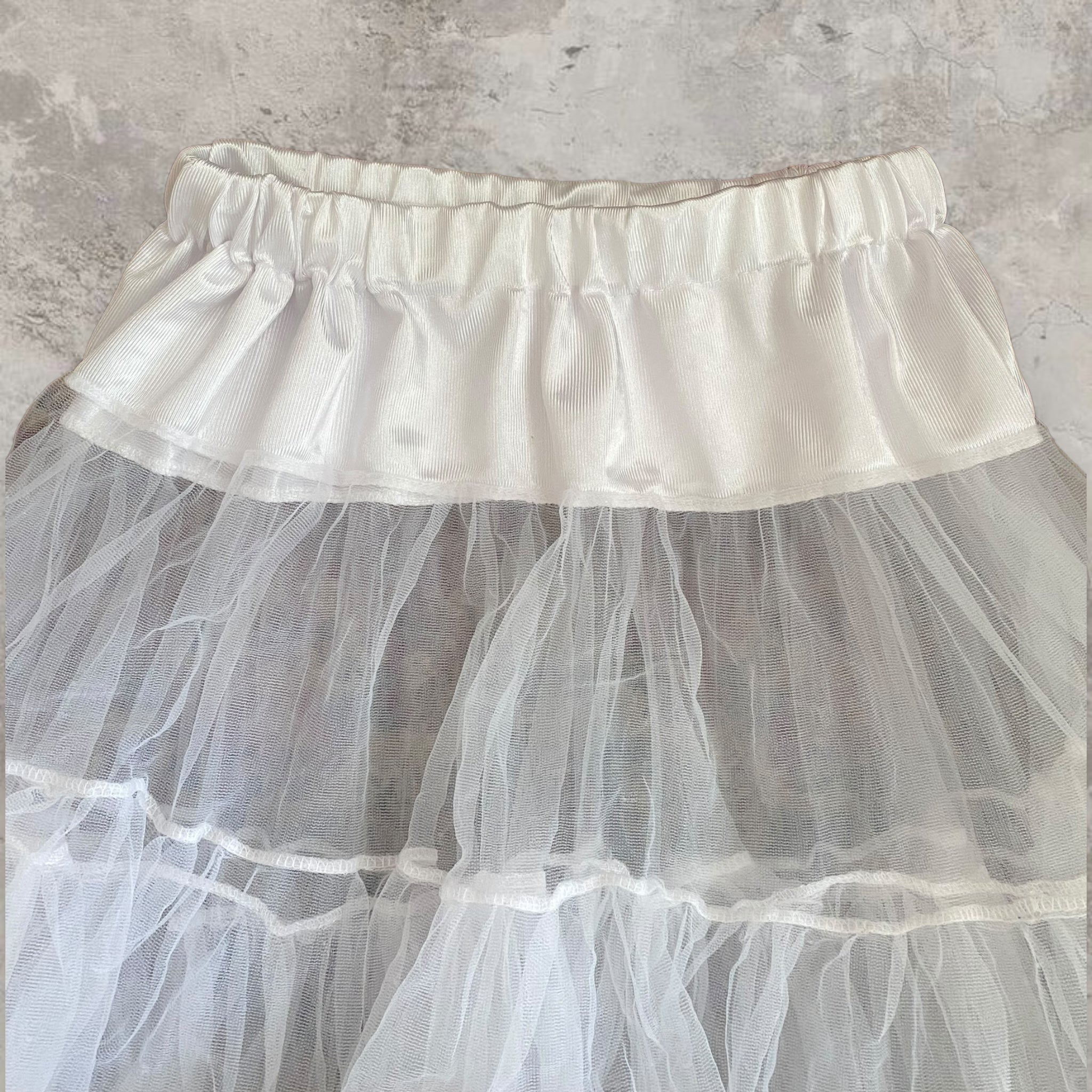 White Voluminous Petticoat Skirt