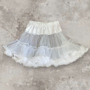 White Voluminous Petticoat Skirt