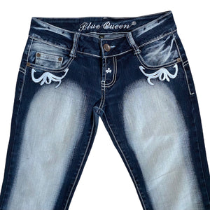 Blue Queen Washed Flared Jeans