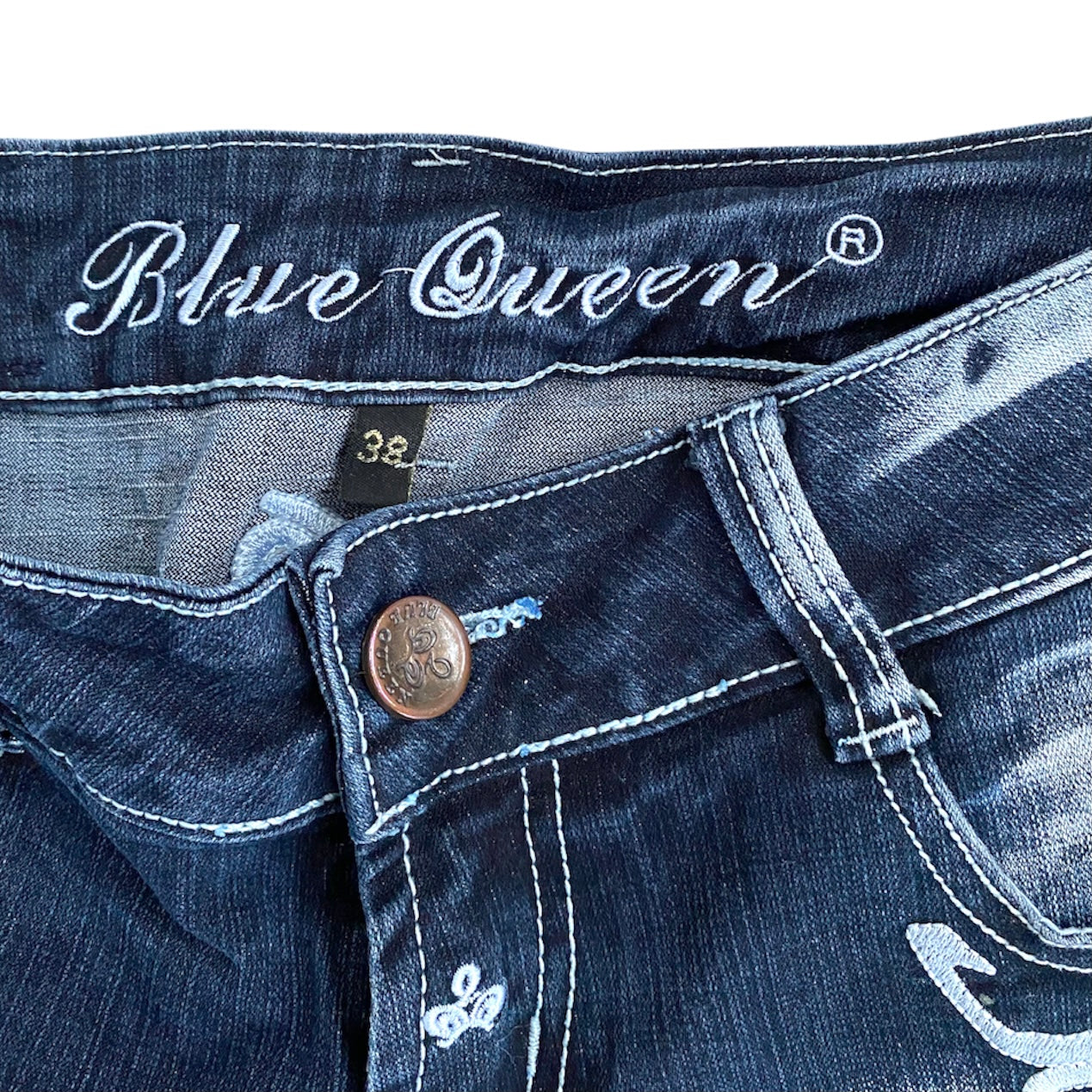 Blue Queen Washed Flared Jeans