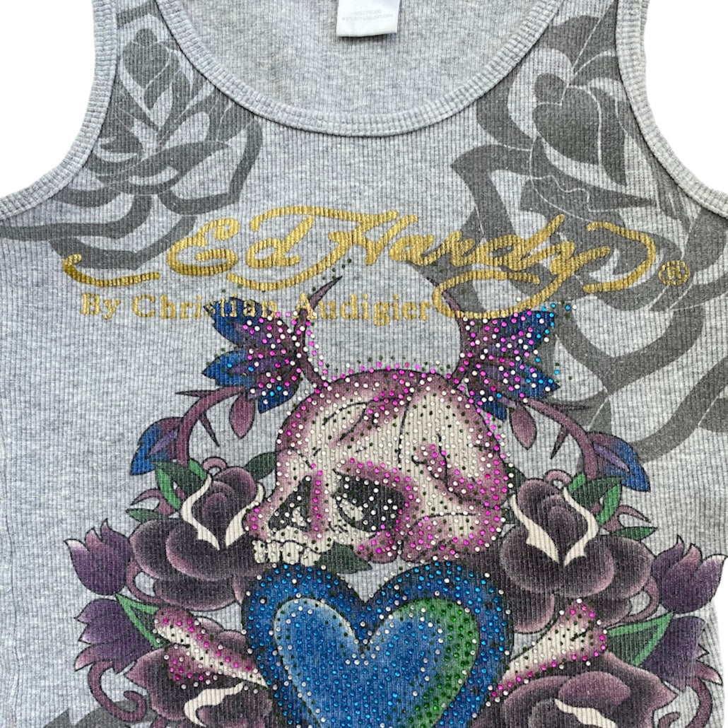 Ed Hardy Rhinestone Scull Top